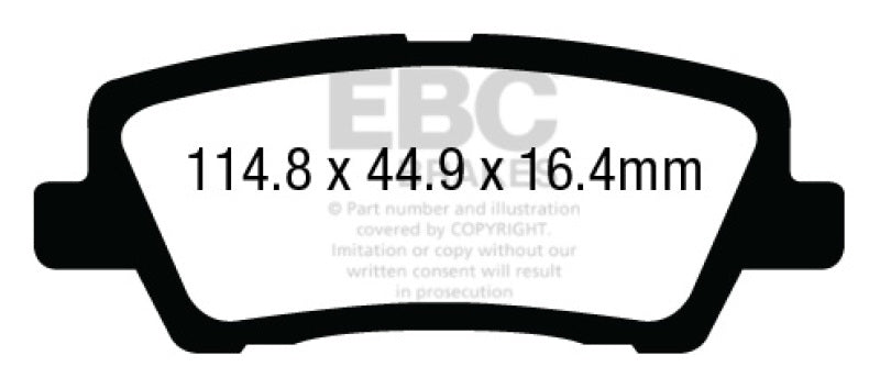 EBC Ultimax2 Rear Brake Pads - UD1659 EBC