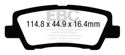 EBC Ultimax2 Rear Brake Pads - UD1659 EBC