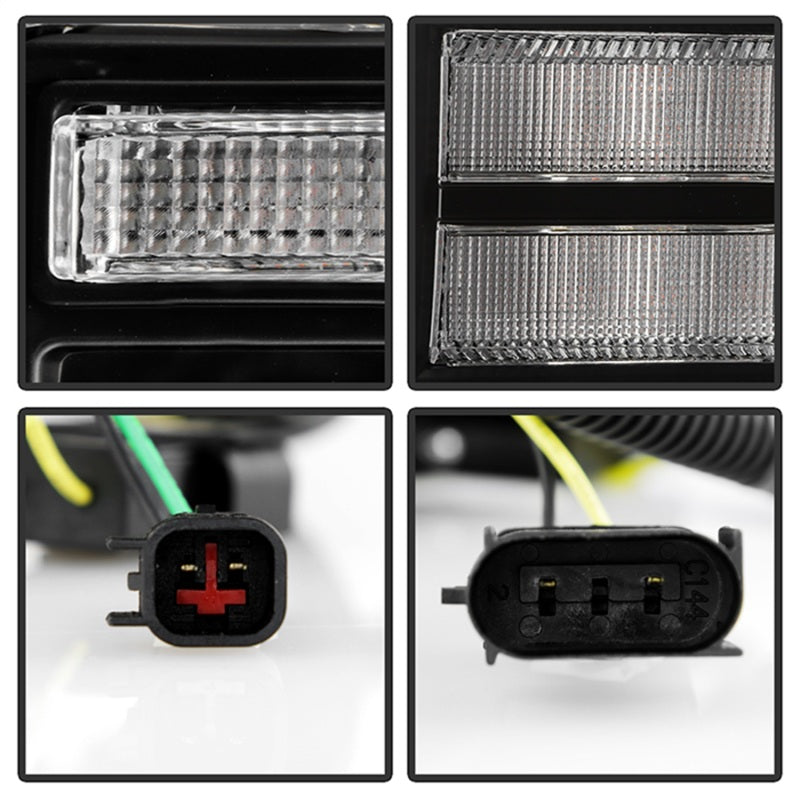 Spyder Signature 20-22 Ford F250/F350 (Halogen) Proj. Headlights - Black (PRO-YD-FS20HALSI-SEQ-BK) SPYDER