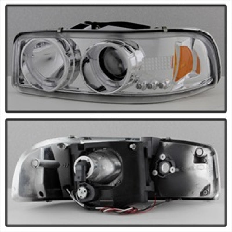 Spyder GMC Sierra 1500/2500/3500 99-06 Projector Headlights LED Halo LED Chrome PRO-YD-CDE00-HL-C SPYDER