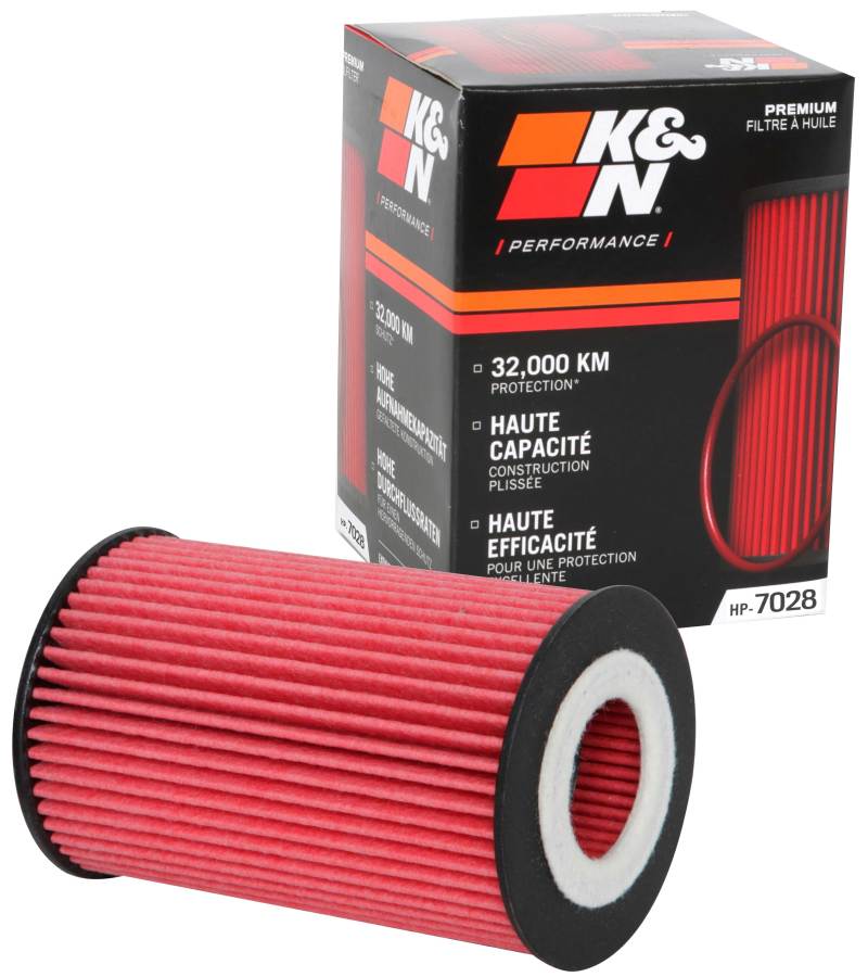 K&N Performance Oil Filter for 2010+ Mercedes Benz GLE350D 3.0L V6 DSL 2.75in OD x 3.625in H K&N Engineering