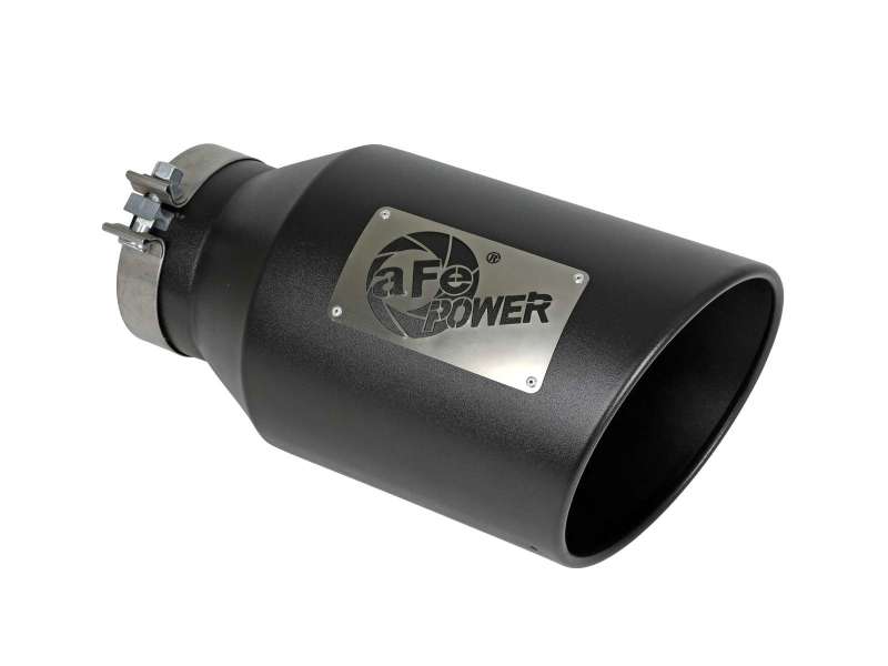 aFe Power Universal 5in Inlet 8in Outet MACH Force-XP Clamp-On Exhaust Tip - Black aFe