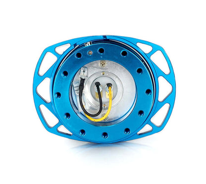 NRG Quick Release Kit Gen 257 - Blue Body / Blue Cutout Ring - SRK-257BL-BL