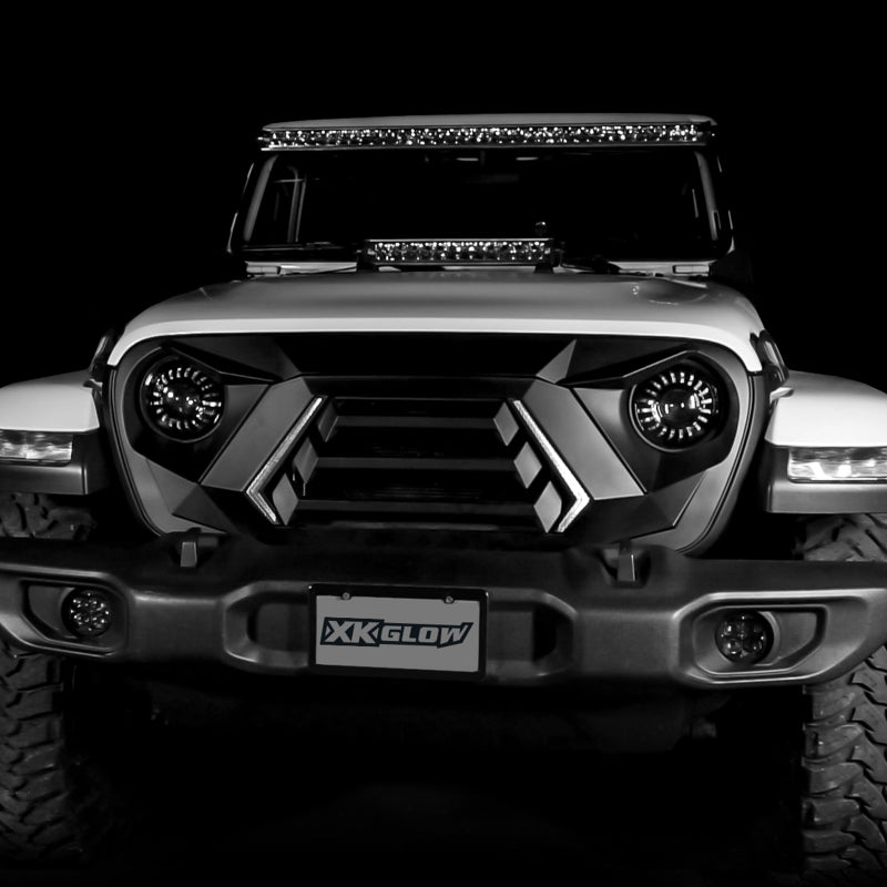 XK Glow JL Wrangler & Gladiator JT XKCHROME LED Grill Kit