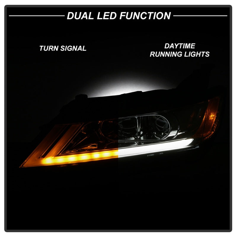 xTune 14-18 Chevy Impala (Excl Limited) DRL Halogen Proj Headlights - Chrm (PRO-JH-CIM15-LB-C) SPYDER