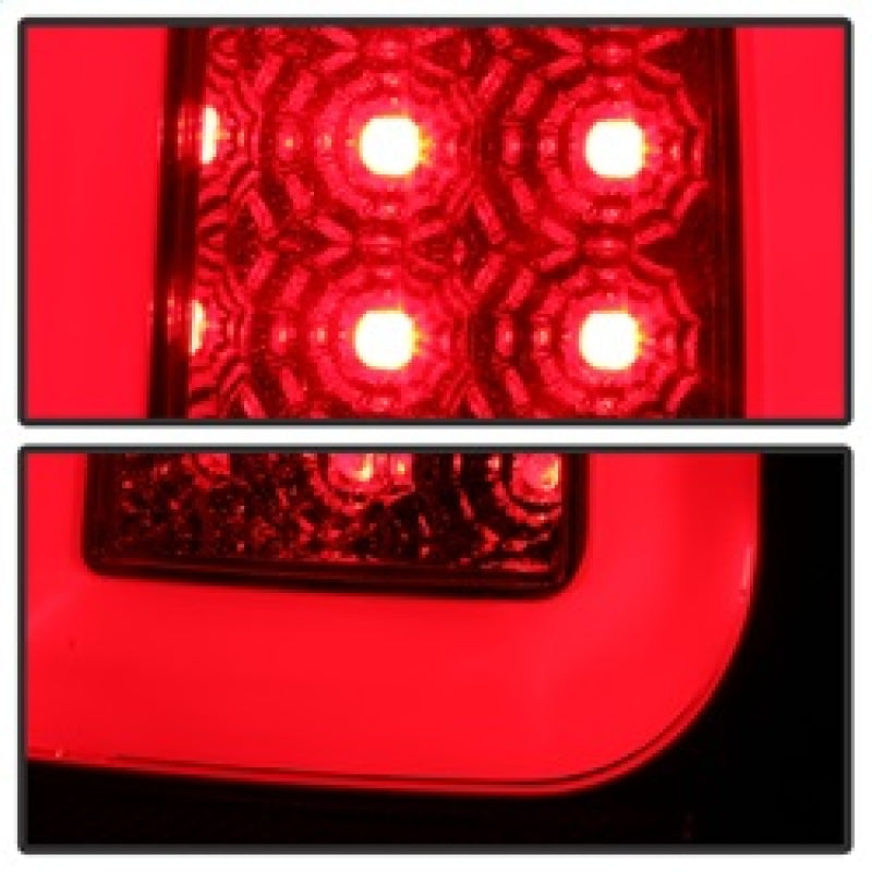 Spyder 08-16 Ford Super Duty F-250 V3 Light Bar LED Tail Lights - Red Clear (ALT-YD-FS07V3-LBLED-RC) SPYDER