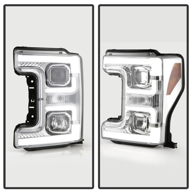 Spyder 17-18 Ford F250/F350/F450 Halogen Model Only -White Light Bar- Chrome- PRO-YD-FS17HALSI-C SPYDER