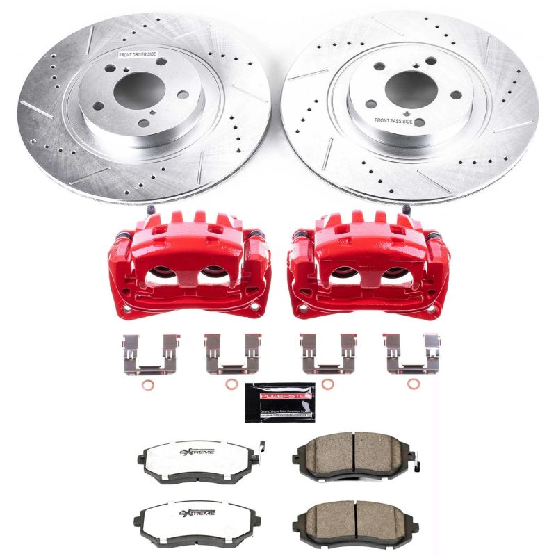 Power Stop 04-06 Subaru Baja Front Z26 Street Warrior Brake Kit w/Calipers PowerStop