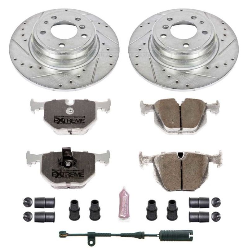 Power Stop 1995 BMW 740i Rear Z26 Street Warrior Brake Kit PowerStop