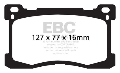 EBC YellowStuff Front Brake Pads - DP41882R EBC