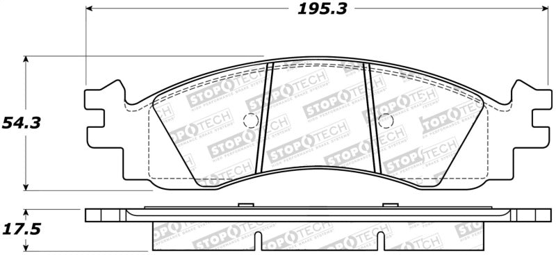 StopTech Street Disc Brake Pads - 305.11580 Stoptech