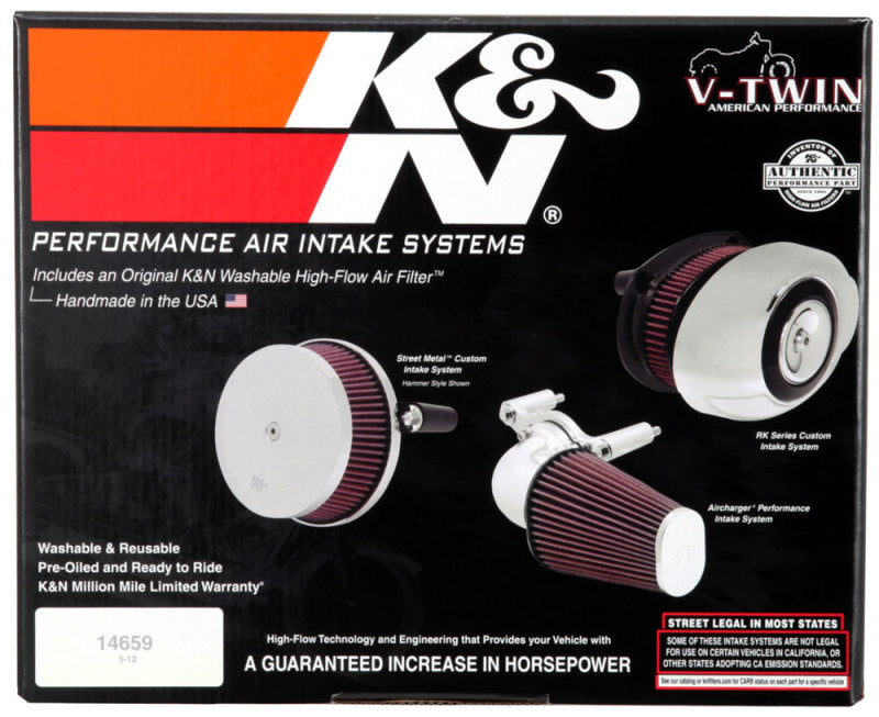 K&N 01-15 Harley-Davidson Touring 96 / 103 / 08-15 Bright Aircharger Performance Intake K&N Engineering