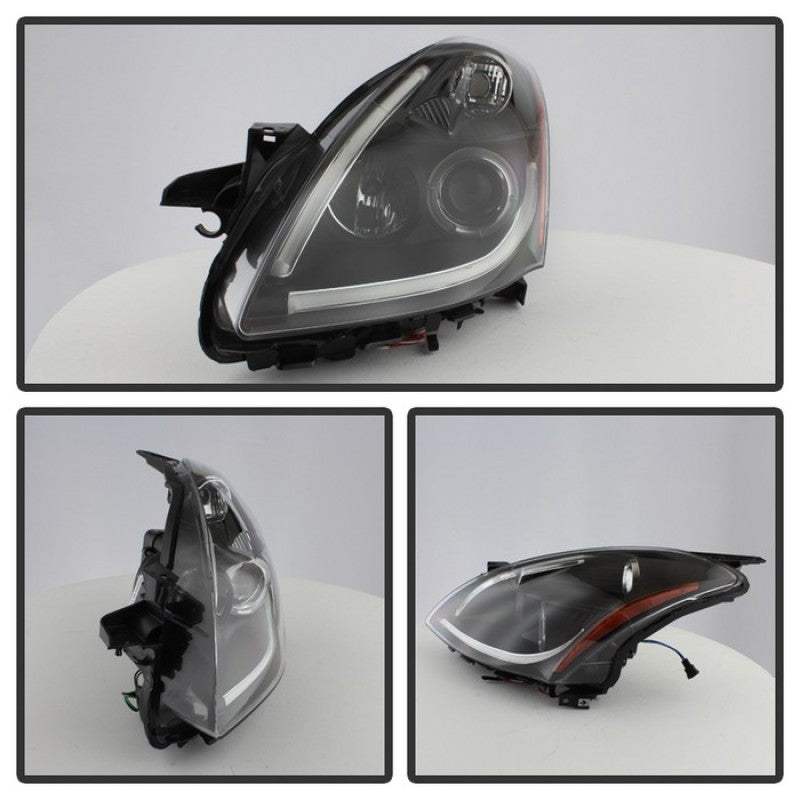 Spyder Nissan Altima 4Dr 10-12 Projector Headlights Light DRL LED Halo Blk PRO-YD-NA104D-LTDRL-BK SPYDER