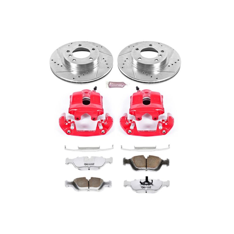 Power Stop 92-98 BMW 318i Front Z26 Street Warrior Brake Kit w/Calipers PowerStop