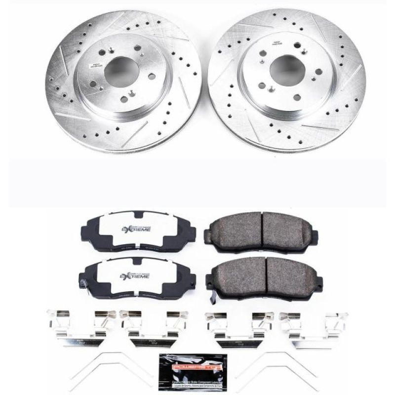 Power Stop 12-15 Honda Crosstour Front Z26 Street Warrior Brake Kit PowerStop
