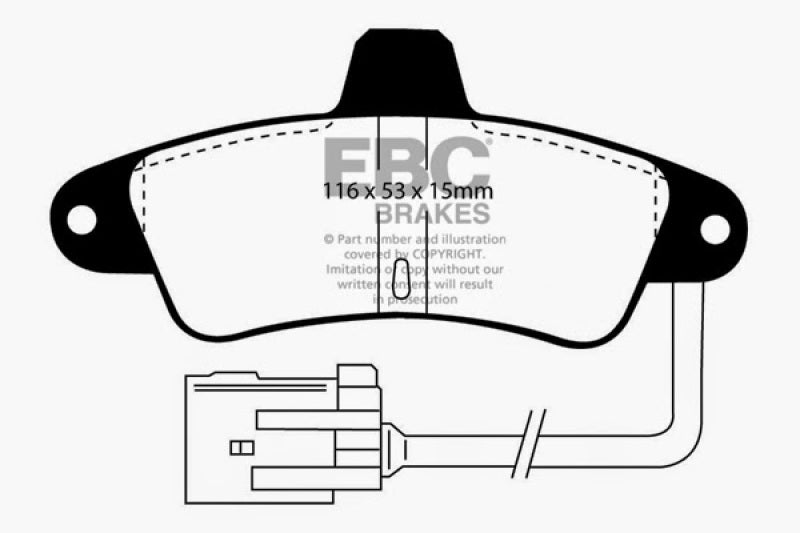 EBC RedStuff Rear Brake Pads - DP3965C EBC