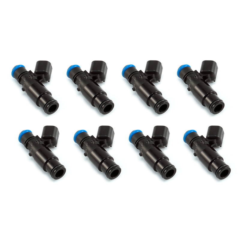 Injector Dynamics 2600-XDS Injectors - 48mm Length - 14mm Top - 14mm Bottom Adapter (Set of 8) - 2600.48.14.14B.8