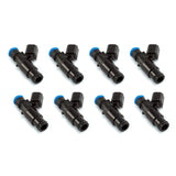 Injector Dynamics 2600-XDS Injectors - 48mm Length - 14mm Top - 14mm Bottom Adapter (Set of 8) - 2600.48.14.14B.8