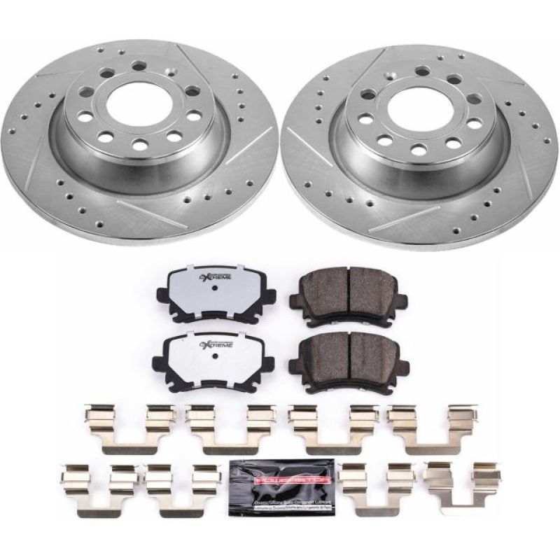 Power Stop 2013 Audi A3 Rear Z26 Street Warrior Brake Kit PowerStop