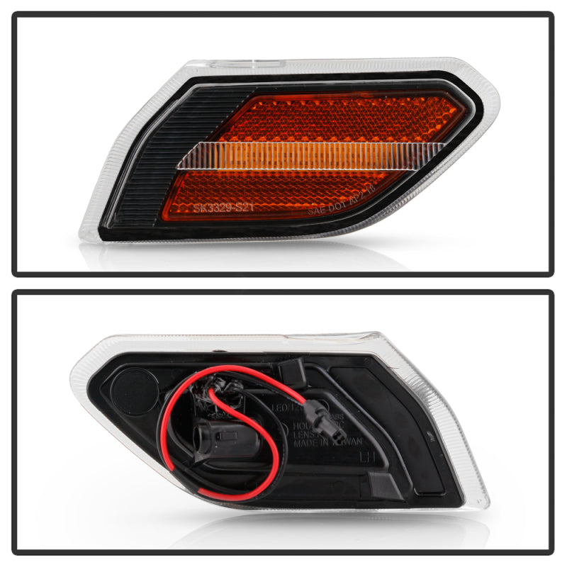 Spyder Jeep Wrangler 19-20 LED Side Marker Lights - Black (SML-YD-JW19-LED-BK) SPYDER