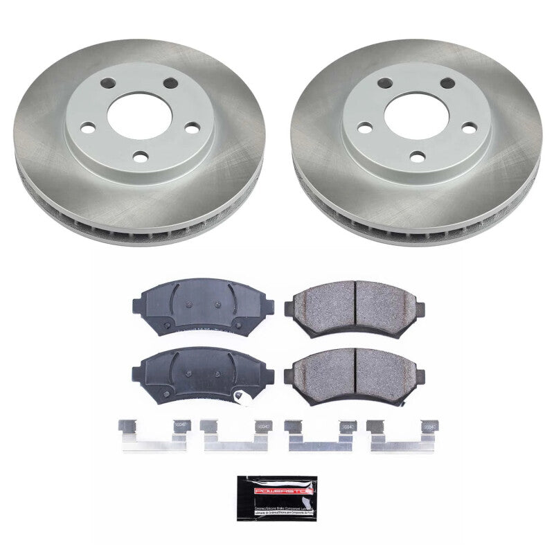 Power Stop 97-98 Pontiac Trans Sport Front Semi-Coated Rotor Kit PowerStop