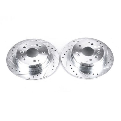Power Stop 04-08 Acura TL Rear Evolution Drilled & Slotted Rotors - Pair PowerStop