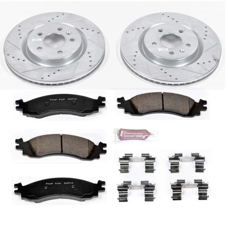 Power Stop 11-12 Ford Taurus Front Z23 Evolution Sport Brake Kit PowerStop