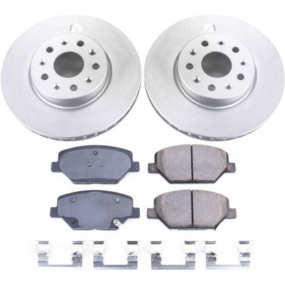 Power Stop 16-19 Chevrolet Camaro Front Z17 Evolution Geomet Coated Brake Kit PowerStop