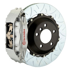 Brembo 00-02 S4 Caliper Fr GT BBK 4Pis Cast 2pc 355x32 2pc Rotor Slotted Type3-Silver
