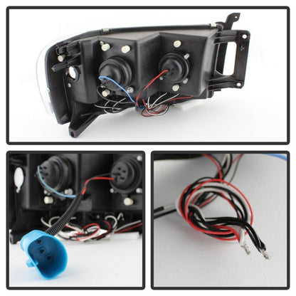 Spyder Dodge Ram 1500 02-05/Ram 2500 03-05 Projector Headlights LED Halo LED Chrm PRO-YD-DR02-HL-C SPYDER