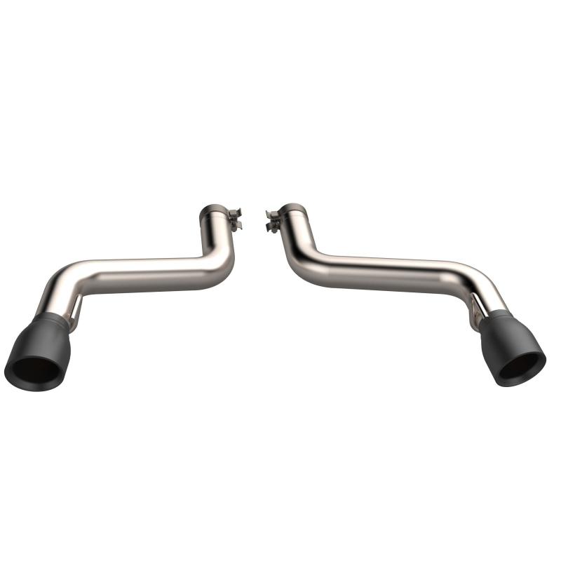 QTP 16-18 Chevrolet Camaro SS 6.2L 304SS Eliminator Muffler Delete Axle Back Exhaust w/4.5in Blk Tip QTP