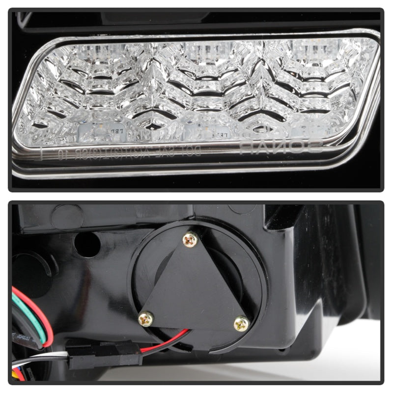 Spyder 10-12 Ford Mustang Red Light Bar LED Sequential Tail Lights - Blk ALT-YD-FM10-RBLED-BK SPYDER