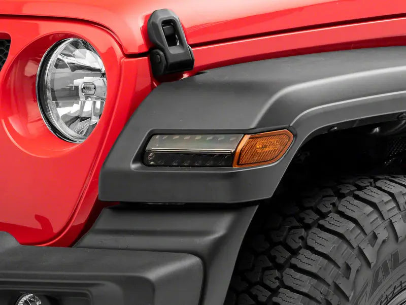 Raxiom 18-23 Jeep Wrangler JL Sport Axial Series SEQL LED Parking/Turn Signal Lights- Smoked Raxiom