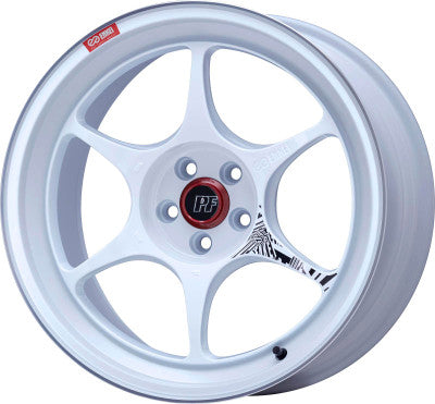 Enkei PF06 18x9 in 5x120 BP 42mm Offset 72.5mm Bore White Machined Wheel