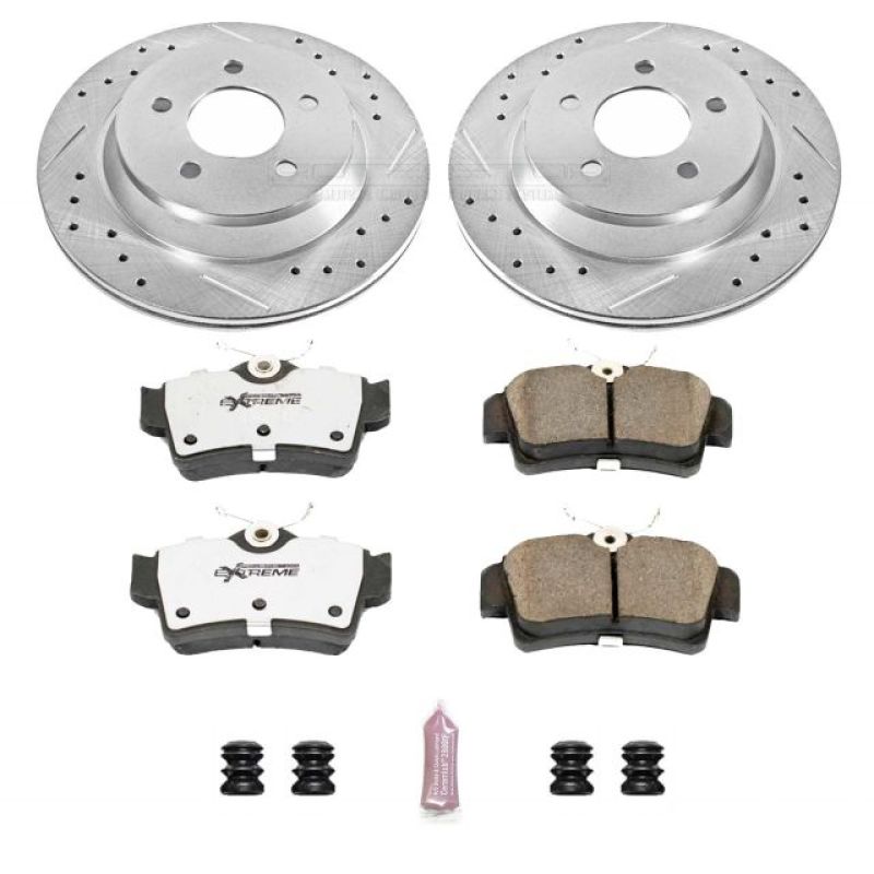 Power Stop 94-99 Ford Mustang Rear Z26 Street Warrior Brake Kit PowerStop