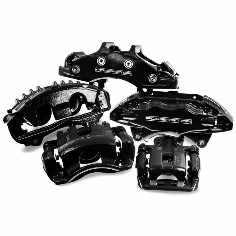 Power Stop 07-20 Cadillac Escalade Rear Black Caliper - Pair w/Bracket PowerStop