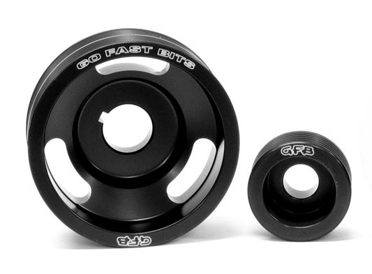 GFB 02-10 WRX/STI 2 Piece Under-Drive Pulley Kit w/ Belts (Crank & Alternator) Go Fast Bits