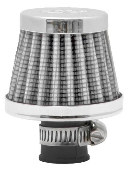 K&N 2in Base OD x .375in Flange ID x 1.75in H Rubber Base Crankcase Vent Filter - White K&N Engineering