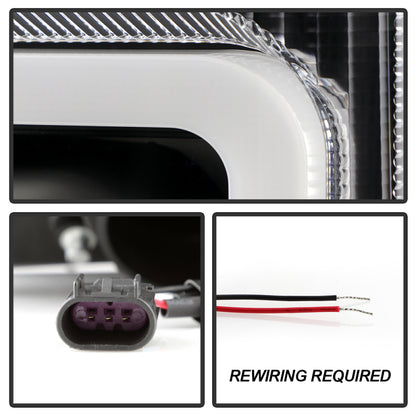 Spyder 17-18 Ford F250/F350/F450 Halogen Model Only -White Light Bar- Black- PRO-YD-FS17HALSI-BK SPYDER