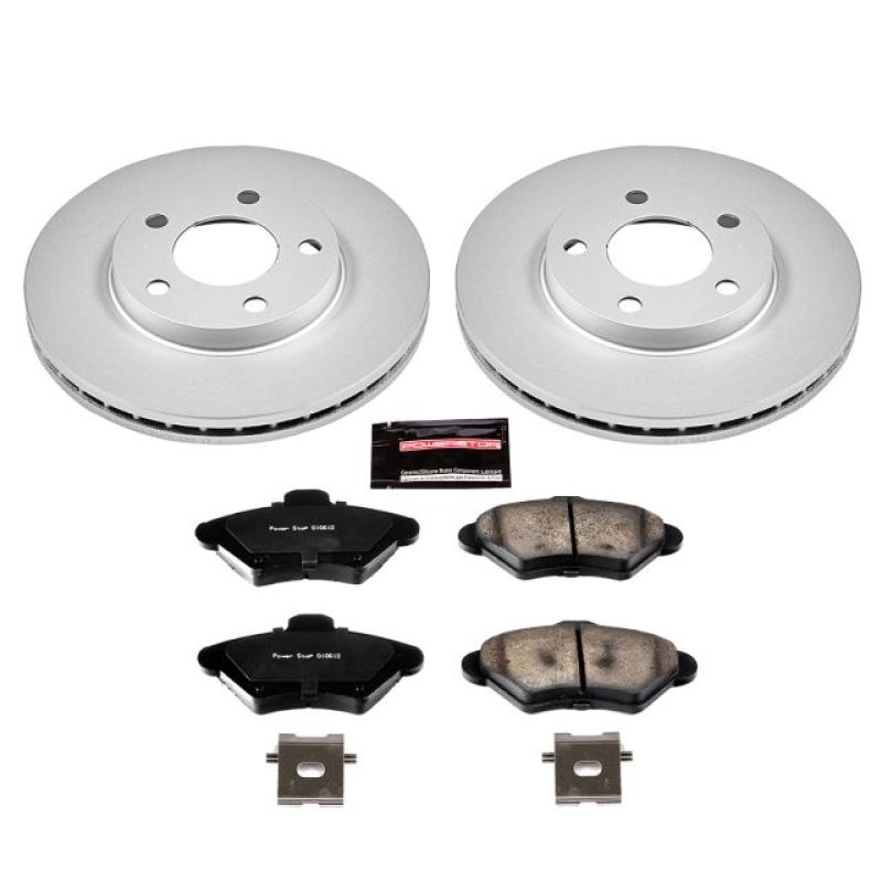 Power Stop 94-98 Ford Mustang Front Z17 Evolution Geomet Coated Brake Kit PowerStop