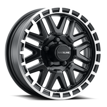 Load image into Gallery viewer, Raceline 953BM Krank 13x4.5in / 5x114.3 BP / -0.125mm Offset / 3.19mm Bore - Black &amp; MACH. Wheel