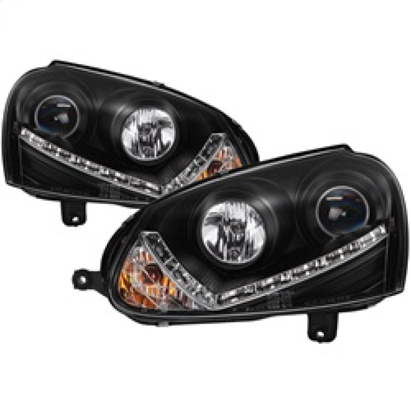 Spyder Volkswagen GTI 06-09/Jetta 06-09 Xenon/HID Model Only - DRL Black PRO-YD-VG06-HID-DRL-BK SPYDER