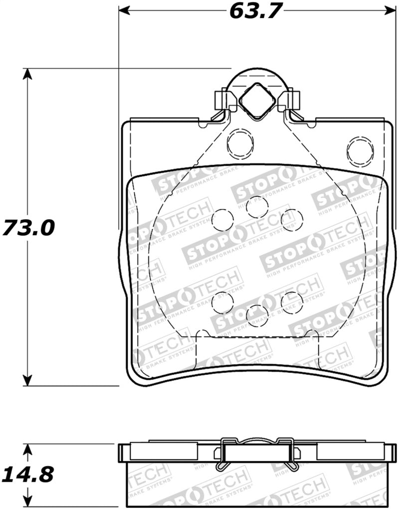 StopTech Premium Ceramic Brake Pads - 308.07790