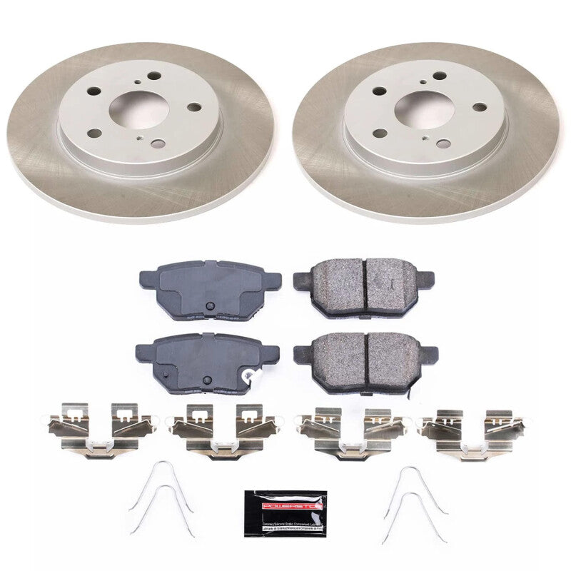Power Stop 17-18 Toyota Corolla iM Rear Semi-Coated Rotor Kit PowerStop
