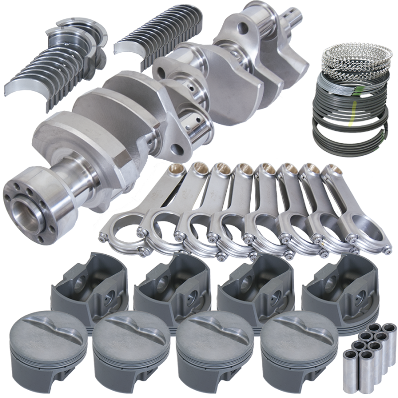 Eagle Chevy 350 1Pc 3.750in Crank 5.700in H-Beam -5cc Flat Top 4.040in Pistons Balanced Assembly