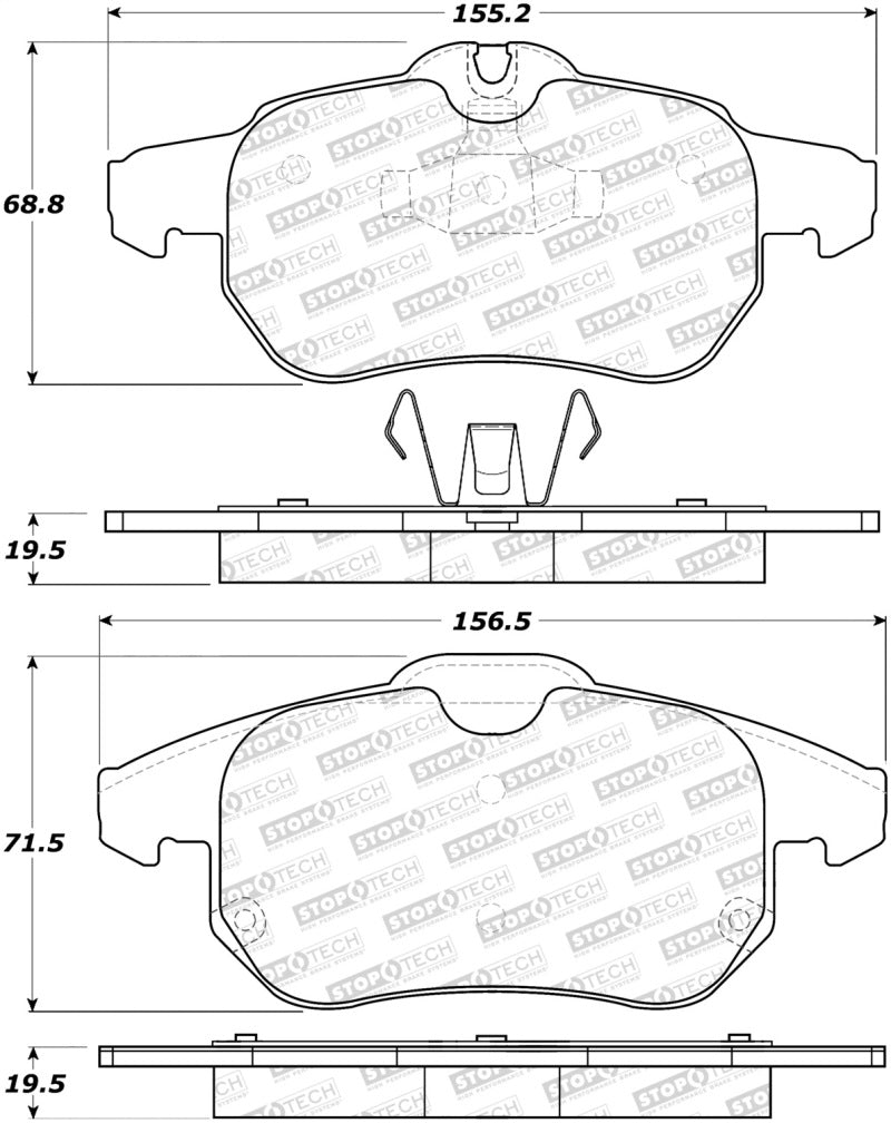 StopTech Premium Ceramic Brake Pads - 308.09721 Stoptech
