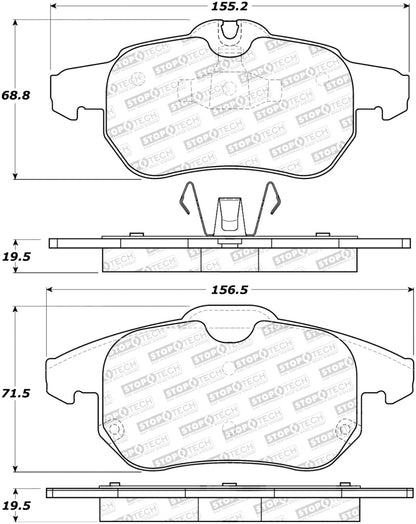 StopTech Premium Ceramic Brake Pads - 308.09721 Stoptech