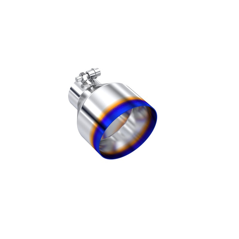 MBRP Univ. T304 Stainless Steel Burnt End Tip 2.5in ID / 5in OD / 6.5in Length Angle Cut Single Wall - T5190BE MBRP