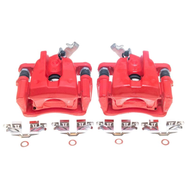 Power Stop 09-10 Pontiac Vibe Rear Red Calipers - Pair PowerStop