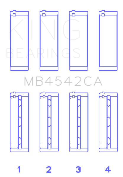 King Engine Bearings Nissan Vq20DE/Vq25Dd/Vq30DE/Dd/DET/Vq35DE (Size +0.75mm) Main Bearing Set
